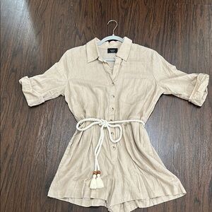 Vici | Cream Button-Up Romper